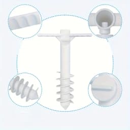 1pcs Beach Anchor Plastic With Five Spirals Beach Umbrella Inserted Outdoor Sunshade Courtyard Terrace Party Umbrella Fixed Base