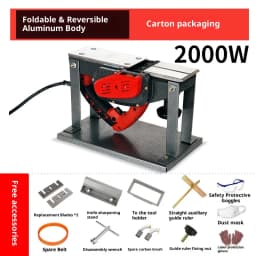 Inverted Woodworking Electric Planer 220V 2200W Wood Milling Engraving Slotting Household Press Planer Woodworking Tools
