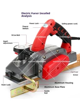 Inverted Woodworking Electric Planer 220V 2200W Wood Milling Engraving Slotting Household Press Planer Woodworking Tools