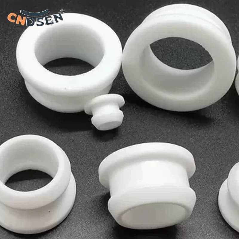 4.5mm~30mm White Silicone Rubber Snap-on Hollow Hole Plug Coil Inverted Buckle Through-hole Protective Plug