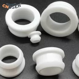 4.5mm~30mm White Silicone Rubber Snap-on Hollow Hole Plug Coil Inverted Buckle Through-hole Protective Plug