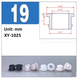 4.5mm~30mm White Silicone Rubber Snap-on Hollow Hole Plug Coil Inverted Buckle Through-hole Protective Plug