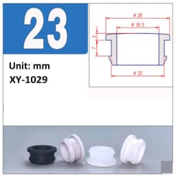 4.5mm~30mm White Silicone Rubber Snap-on Hollow Hole Plug Coil Inverted Buckle Through-hole Protective Plug