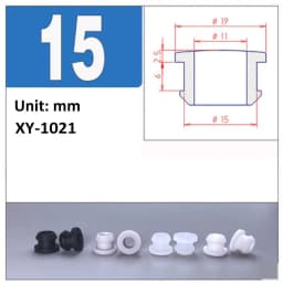 4.5mm~30mm White Silicone Rubber Snap-on Hollow Hole Plug Coil Inverted Buckle Through-hole Protective Plug