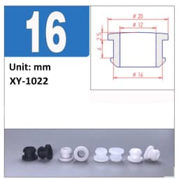 4.5mm~30mm White Silicone Rubber Snap-on Hollow Hole Plug Coil Inverted Buckle Through-hole Protective Plug