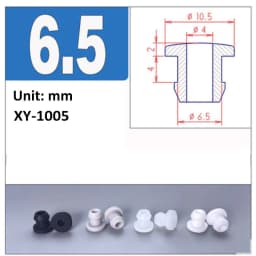 4.5mm~30mm White Silicone Rubber Snap-on Hollow Hole Plug Coil Inverted Buckle Through-hole Protective Plug