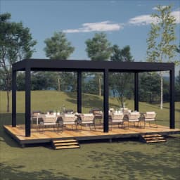 Outdoor easy to install aluminum alloy pavilion Hurricane Impact Resistant heavy duty Gazebo adjustable blinds rainproof pergola