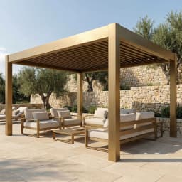 Outdoor easy to install aluminum alloy pavilion Hurricane Impact Resistant heavy duty Gazebo adjustable blinds rainproof pergola