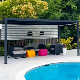 Outdoor easy to install aluminum alloy pavilion Hurricane Impact Resistant heavy duty Gazebo adjustable blinds rainproof pergola