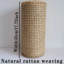 Natural Caning Material, 40cm/45cm Width Rattan Roll, Rattan Cane Webbing Roll, Fabric Rattan Material for Furniture DIY