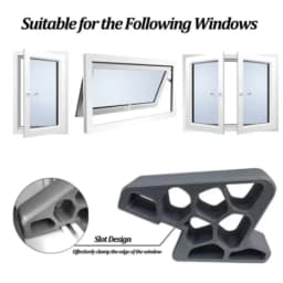 Heavy Duty Anti Collision Window Stopper, Non Slip Tilt Turn Casement Window Wedge Limiter for Home Office Renovation