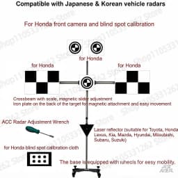 ADAS Calibration Tool withmmWave Radar Calibration for Japanese Korean Cars,for Honda front camera and blind spot calibration