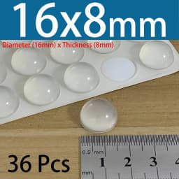 PVC Translucent Rubber Bumper Feet, Self-Adhesive Transparent Pads For Furniture, Cabinet Door Silicone Buffer Stopper