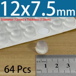 PVC Translucent Rubber Bumper Feet, Self-Adhesive Transparent Pads For Furniture, Cabinet Door Silicone Buffer Stopper