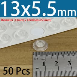 PVC Translucent Rubber Bumper Feet, Self-Adhesive Transparent Pads For Furniture, Cabinet Door Silicone Buffer Stopper