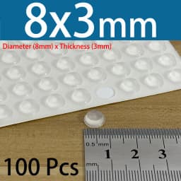 PVC Translucent Rubber Bumper Feet, Self-Adhesive Transparent Pads For Furniture, Cabinet Door Silicone Buffer Stopper