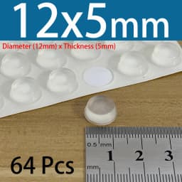 PVC Translucent Rubber Bumper Feet, Self-Adhesive Transparent Pads For Furniture, Cabinet Door Silicone Buffer Stopper