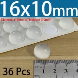 PVC Translucent Rubber Bumper Feet, Self-Adhesive Transparent Pads For Furniture, Cabinet Door Silicone Buffer Stopper