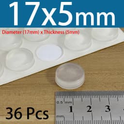 PVC Translucent Rubber Bumper Feet, Self-Adhesive Transparent Pads For Furniture, Cabinet Door Silicone Buffer Stopper