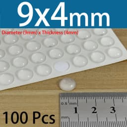 PVC Translucent Rubber Bumper Feet, Self-Adhesive Transparent Pads For Furniture, Cabinet Door Silicone Buffer Stopper