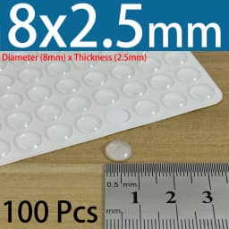 PVC Translucent Rubber Bumper Feet, Self-Adhesive Transparent Pads For Furniture, Cabinet Door Silicone Buffer Stopper