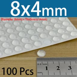 PVC Translucent Rubber Bumper Feet, Self-Adhesive Transparent Pads For Furniture, Cabinet Door Silicone Buffer Stopper
