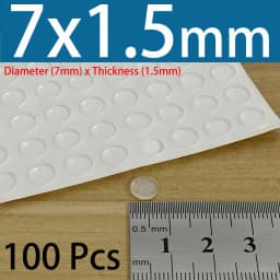 PVC Translucent Rubber Bumper Feet, Self-Adhesive Transparent Pads For Furniture, Cabinet Door Silicone Buffer Stopper
