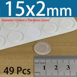 PVC Translucent Rubber Bumper Feet, Self-Adhesive Transparent Pads For Furniture, Cabinet Door Silicone Buffer Stopper
