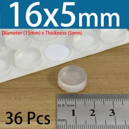 PVC Translucent Rubber Bumper Feet, Self-Adhesive Transparent Pads For Furniture, Cabinet Door Silicone Buffer Stopper