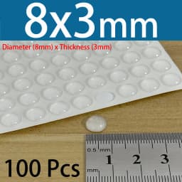 PVC Translucent Rubber Bumper Feet, Self-Adhesive Transparent Pads For Furniture, Cabinet Door Silicone Buffer Stopper