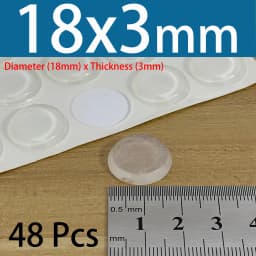 PVC Translucent Rubber Bumper Feet, Self-Adhesive Transparent Pads For Furniture, Cabinet Door Silicone Buffer Stopper