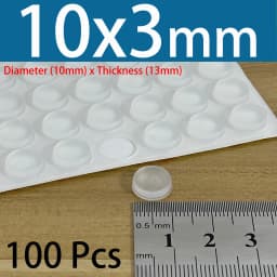 PVC Translucent Rubber Bumper Feet, Self-Adhesive Transparent Pads For Furniture, Cabinet Door Silicone Buffer Stopper
