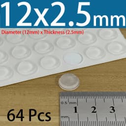 PVC Translucent Rubber Bumper Feet, Self-Adhesive Transparent Pads For Furniture, Cabinet Door Silicone Buffer Stopper