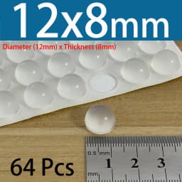 PVC Translucent Rubber Bumper Feet, Self-Adhesive Transparent Pads For Furniture, Cabinet Door Silicone Buffer Stopper