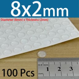 PVC Translucent Rubber Bumper Feet, Self-Adhesive Transparent Pads For Furniture, Cabinet Door Silicone Buffer Stopper