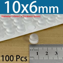 PVC Translucent Rubber Bumper Feet, Self-Adhesive Transparent Pads For Furniture, Cabinet Door Silicone Buffer Stopper