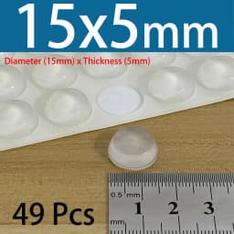 PVC Translucent Rubber Bumper Feet, Self-Adhesive Transparent Pads For Furniture, Cabinet Door Silicone Buffer Stopper