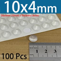 PVC Translucent Rubber Bumper Feet, Self-Adhesive Transparent Pads For Furniture, Cabinet Door Silicone Buffer Stopper