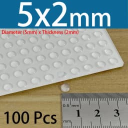 PVC Translucent Rubber Bumper Feet, Self-Adhesive Transparent Pads For Furniture, Cabinet Door Silicone Buffer Stopper