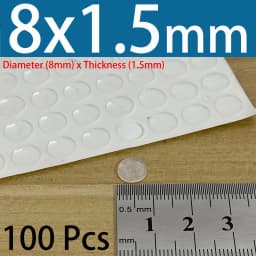 PVC Translucent Rubber Bumper Feet, Self-Adhesive Transparent Pads For Furniture, Cabinet Door Silicone Buffer Stopper