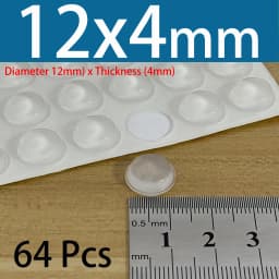 PVC Translucent Rubber Bumper Feet, Self-Adhesive Transparent Pads For Furniture, Cabinet Door Silicone Buffer Stopper