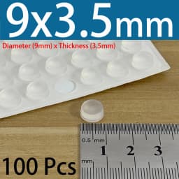 PVC Translucent Rubber Bumper Feet, Self-Adhesive Transparent Pads For Furniture, Cabinet Door Silicone Buffer Stopper