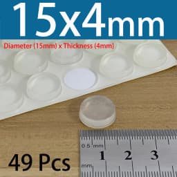PVC Translucent Rubber Bumper Feet, Self-Adhesive Transparent Pads For Furniture, Cabinet Door Silicone Buffer Stopper