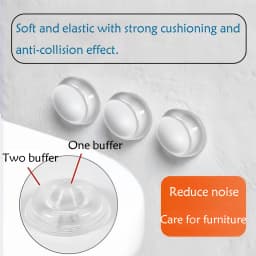 PVC Translucent Rubber Bumper Feet, Self-Adhesive Transparent Pads For Furniture, Cabinet Door Silicone Buffer Stopper