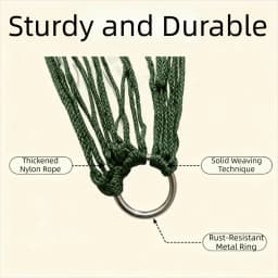 Durable Thick Nylon Rope Nylon Mesh Hammock 200x80cm High Bearing Weight Travel Hammock Portable Camping Hammock Home Leisure