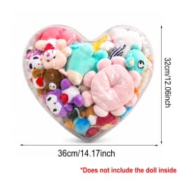 Storage Bag Clear PVC, Large Capacity Sofa Seat Cube Lounger with Zipper, Stuffed Animal Storage Bean Bag Chair Cover Plush Toy