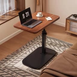 Adjustable Height Bedside Table Mobile Lift-Top Coffee Multifunctional Nesting Side Compact Bedroom Nightstand Lightweight