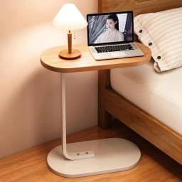 Adjustable Height Bedside Table Mobile Lift-Top Coffee Multifunctional Nesting Side Compact Bedroom Nightstand Lightweight
