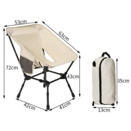 Outdoor Camping Moon Chair Ultralight Aluminum Alloy Folding Fishing Backrest Stool