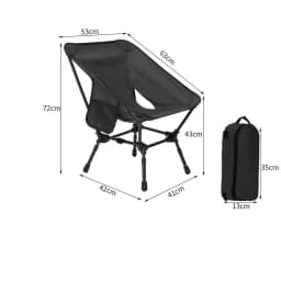Outdoor Camping Moon Chair Ultralight Aluminum Alloy Folding Fishing Backrest Stool
